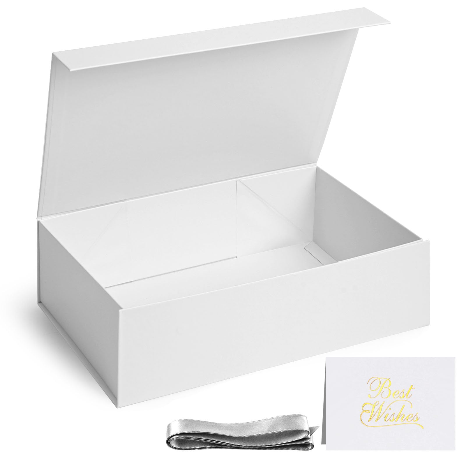 Amazon.com: VGOODALL White Magnetic Gift Box, 13 X 9 X 4 inches
